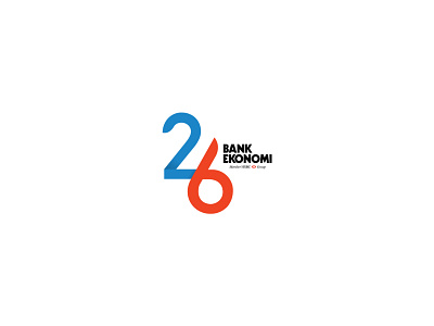 26th Anniversary Bank Ekonomi 26th anniversary bank banking branding finance logo