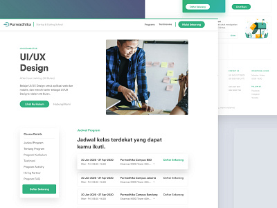 Program Page PWDK design ui uidesign uiux uiuxdesign web website design