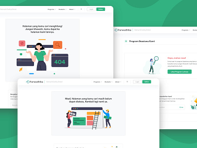 Page States - Purwadhika illustration landing page design uidesign uiux uiuxdesign vector web website design