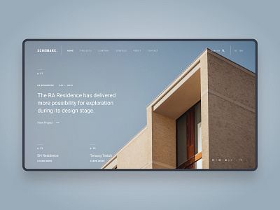 Schemarc architecture landing page design uidesign uiux web website design