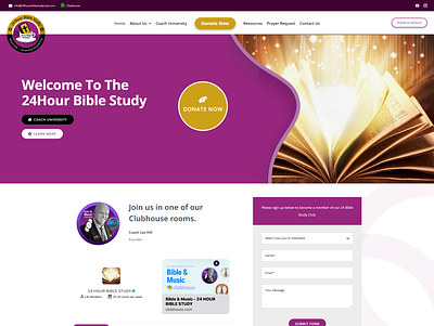 24Hour Bible Study Club - The “HOME CHURCH” on Clubhouse! branding design graphic design illustration logo typography ui ux