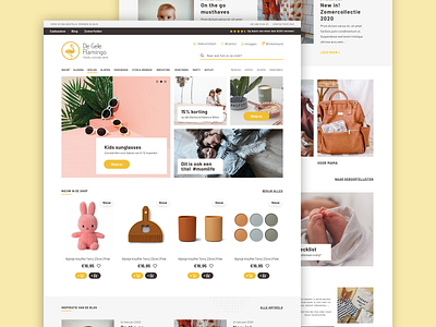 De Gele Flamingo | Rebranding & Webshop Redesign branding design family store kids logo mobile shop store styleguide ui ux web webdesign webshop website webstore