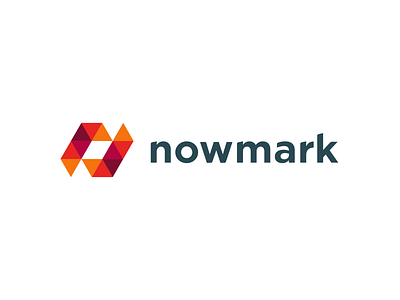 NowMark redesigned branding design logo