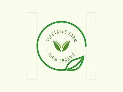 Vegetable farm branding icon logo vector