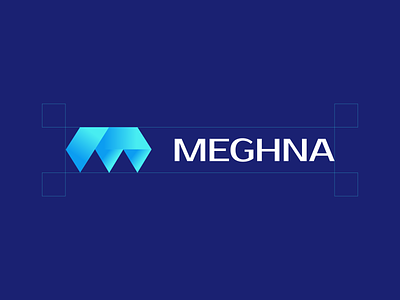 Meghna branding design icon logo