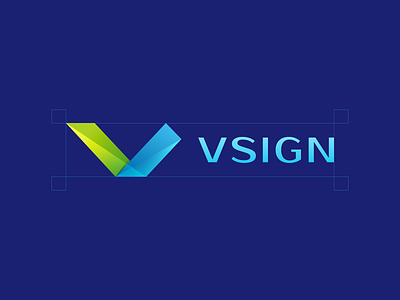 Vsign branding design icon logo