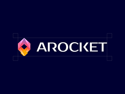 Arocket branding design icon logo
