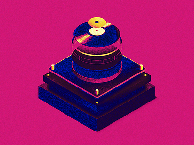Deconstruct Vinyl Player illustration music vinyl