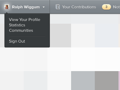 Drop dropdown notifcations proxima nova ralph wiggum user