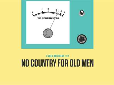 No Country For Old Men 2 dials movie poster tungsten