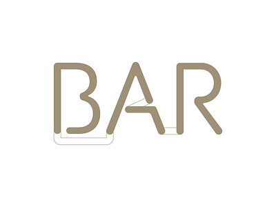 Bar logo neon typography