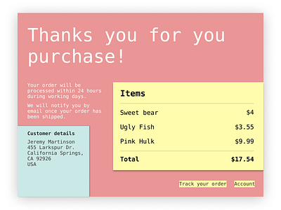Email Receipt. Daily UI #017