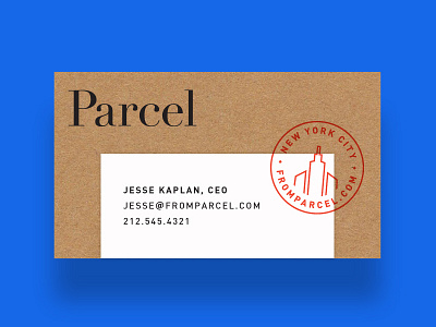 Parcel Branding branding business card kraft nyc parcel print stamp