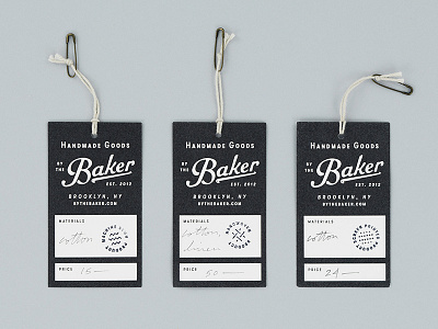 By the Baker branding hangtags identity stamps
