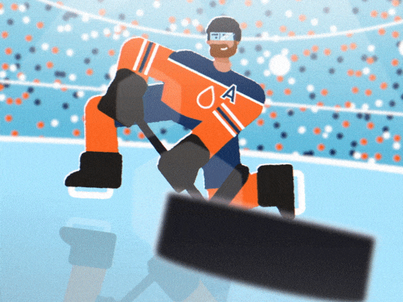 Draisaitl...Shoots...Scores! animation canada character crowd draisaitl edmonton hockey ice icehockey illustration limber mcdavid nhl oilers puck rig rink sport sports stadium