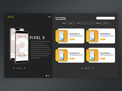 Mobile Shop adobexd modern webdesign webshop website