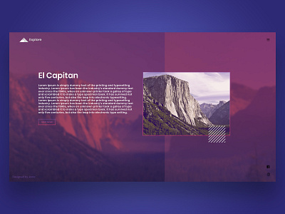 Travel Website css design elcapitan explore html logo modern mountains photoshop webdesign