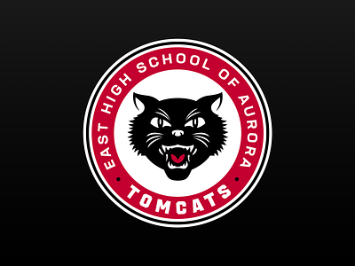 East Aurora High School athletics cat cats high school mascot modern retro sports tomcat tomcats