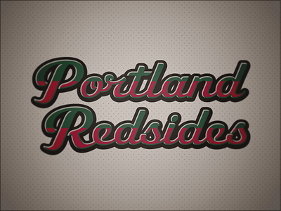 Portland Redsides Script baseball bat fantasy fish portland redsides script trout