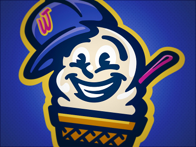 Wisconsin Sweet Treats baseball character ice cream mascot sweet treats wisconsin