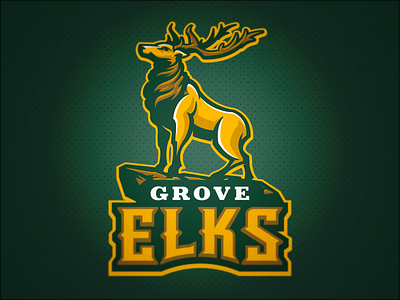 Grove Elks // Primary elk elks mascot middle school