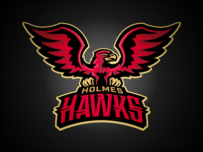 Holmes Hawks // Primary hawk hawks holmes mascot middle school sports