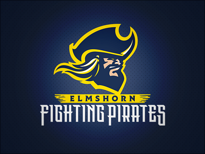 Elmshorn Fighting Pirates // Primary Mark elmshorn football mascot pirate pirates sports
