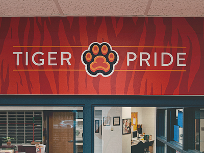 Juliette Low Tigers // Office Graphic elementary graphic mascot office school tiger tigers wall