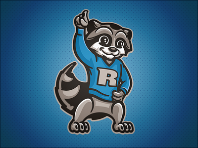 Rupley Raccoons // Mascot character elementary mascot raccoon raccoons school