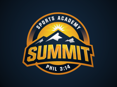 Summit Sports Academy academy badge club futbol mountain peak soccer summit