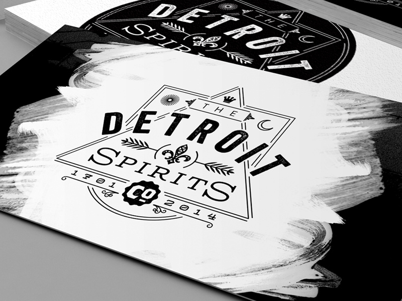 Detroit Spirits Co. | Proposed Direction alcohol bottle cocktail detroit distillery label liquor ornate spirits vodka