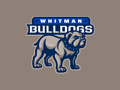 Whitman Elementary School bulldog bulldogs character dog dogs elementary mascot school tough