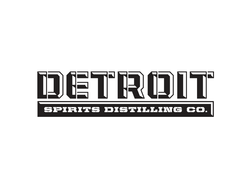 Detroit Spirits Distilling Co. Wordmarks box package packaging alchohol whiskey vodka co distilling spirits detroit