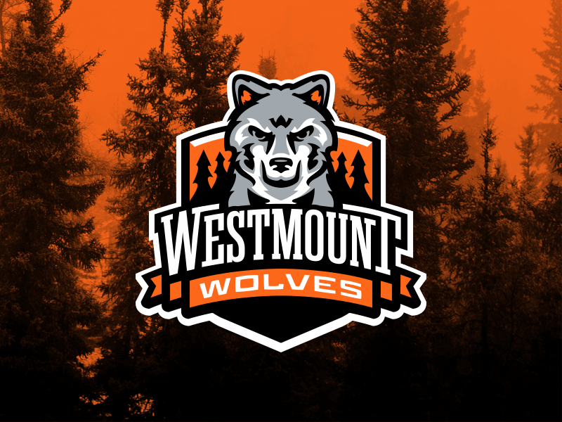 Westmount Wolves dog logo mascot school sports westmount wolf wolves
