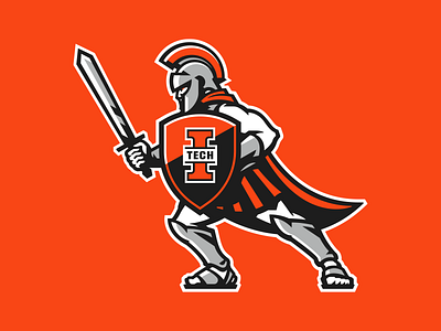 Indiana Tech Warriors - Warrior branding centurion character indiana knight logo mascot spartan sports sports branding sports logo tech warrior warriors