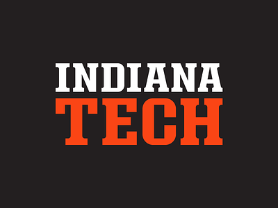 Indiana Tech - Wordmark font lettering letters type typeface typogaphy wordmark wordmark logo