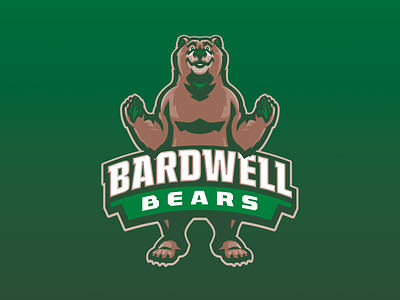 Bardwell Elementary bear bears character design elementary fun grizzlies grizzly illustration logo mascot school sports