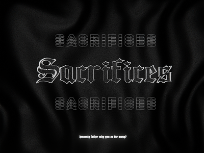 Sacrifices 3d 3d art blender blender3d graphicdesign typographic typography