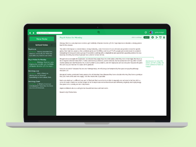 Evernote Experiment evernote green redesign