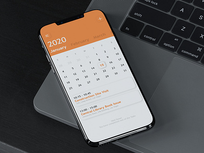 Calendar and Task Reminder - App UI, iPhone Calendar UI 36daysoftype android app android calendar android design calendar calendar 2019 calendar app calendar design iphone app iphone calendar iphonex reminder task reminder techo aj ui