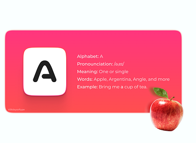 Alphabet A Design - A for Apple - 36 Days of Type 36 days of type 36dayoftype alphabet alphabet typography apple apple design design lettering typography vector