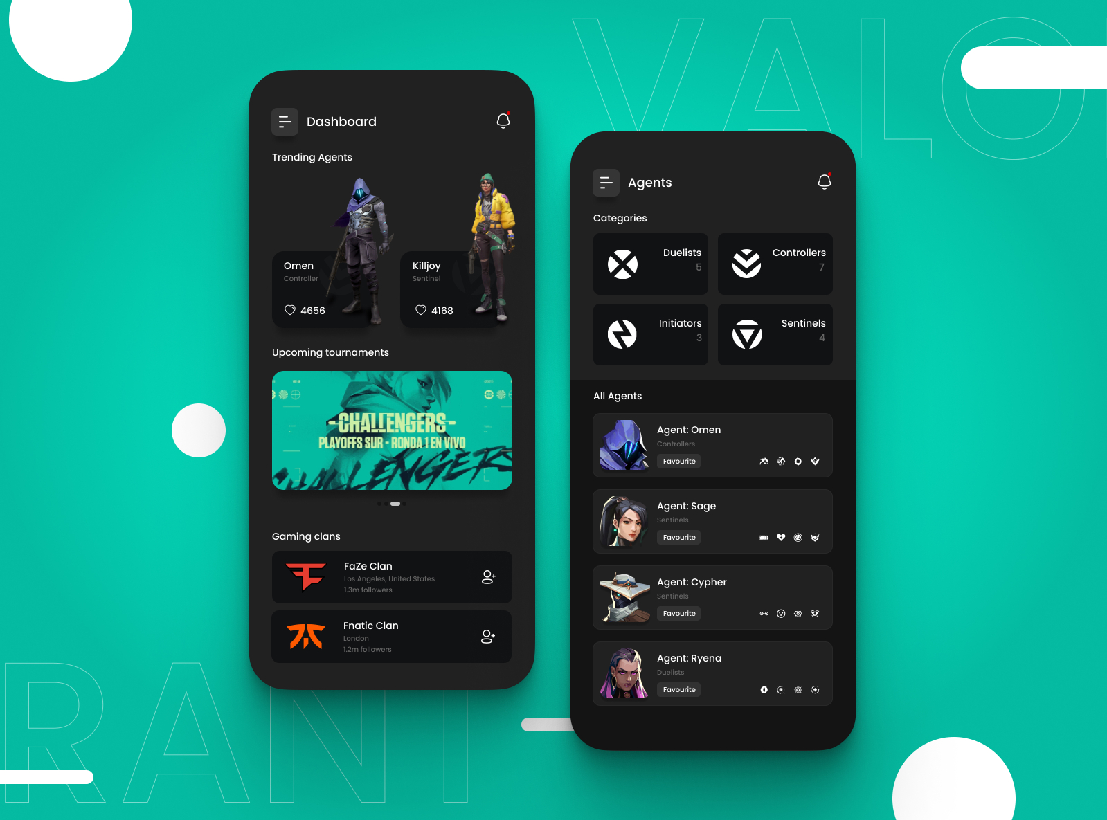 Valorant Agents - Gaming App UI (Game: Valorant) by Ajay Soni on Dribbble