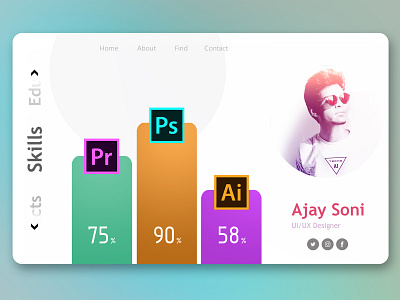 Portfolio Design | Web UI | techo_AJ branding illustration portfolio skill set techo aj ui web ui