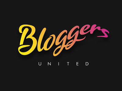 Bloggers United | Logo | Blogging | Logo Idea | Gradient animation blog bloggers blogging lettering lettering art lettering artist logo logo concept logo design logo idea logo inspiration logotype techo aj ui bucket uiux vlog