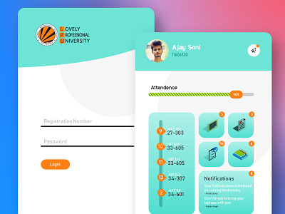 Univesity Management System | LPU Touch 2.0 branding design education illustration login screen register form techo aj ui university