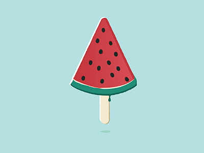 Gelat icecream illustration summer watermelon