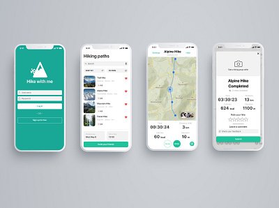 Hike With Me: Mobile App For Scheduling Hikes With Friends app design flow minimal mobile mobile app mobile design registration form ui ux