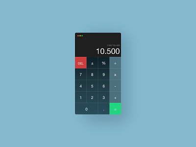 Minimalistic calculator design with gradient app design desktop flat minimal ui ux