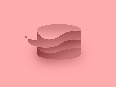 Something cake database design logo thing warped