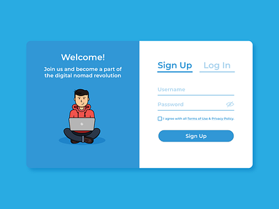 #DailyUI Day 1 - Sign up app dailyui design login minimal modal signup ui ux web website